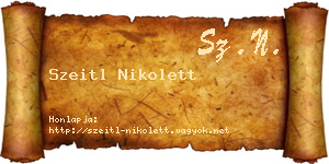 Szeitl Nikolett névjegykártya