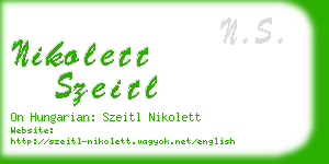 nikolett szeitl business card